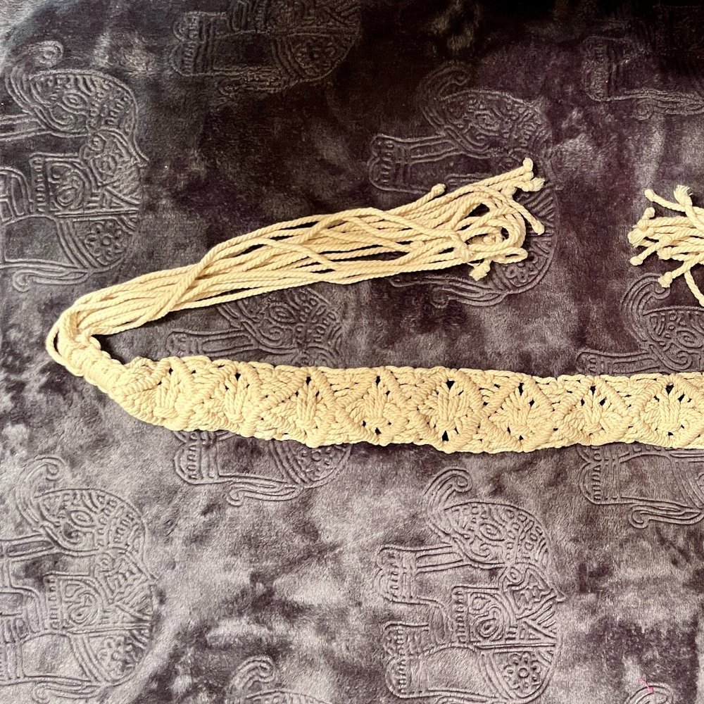 Ivory Macrame Belt